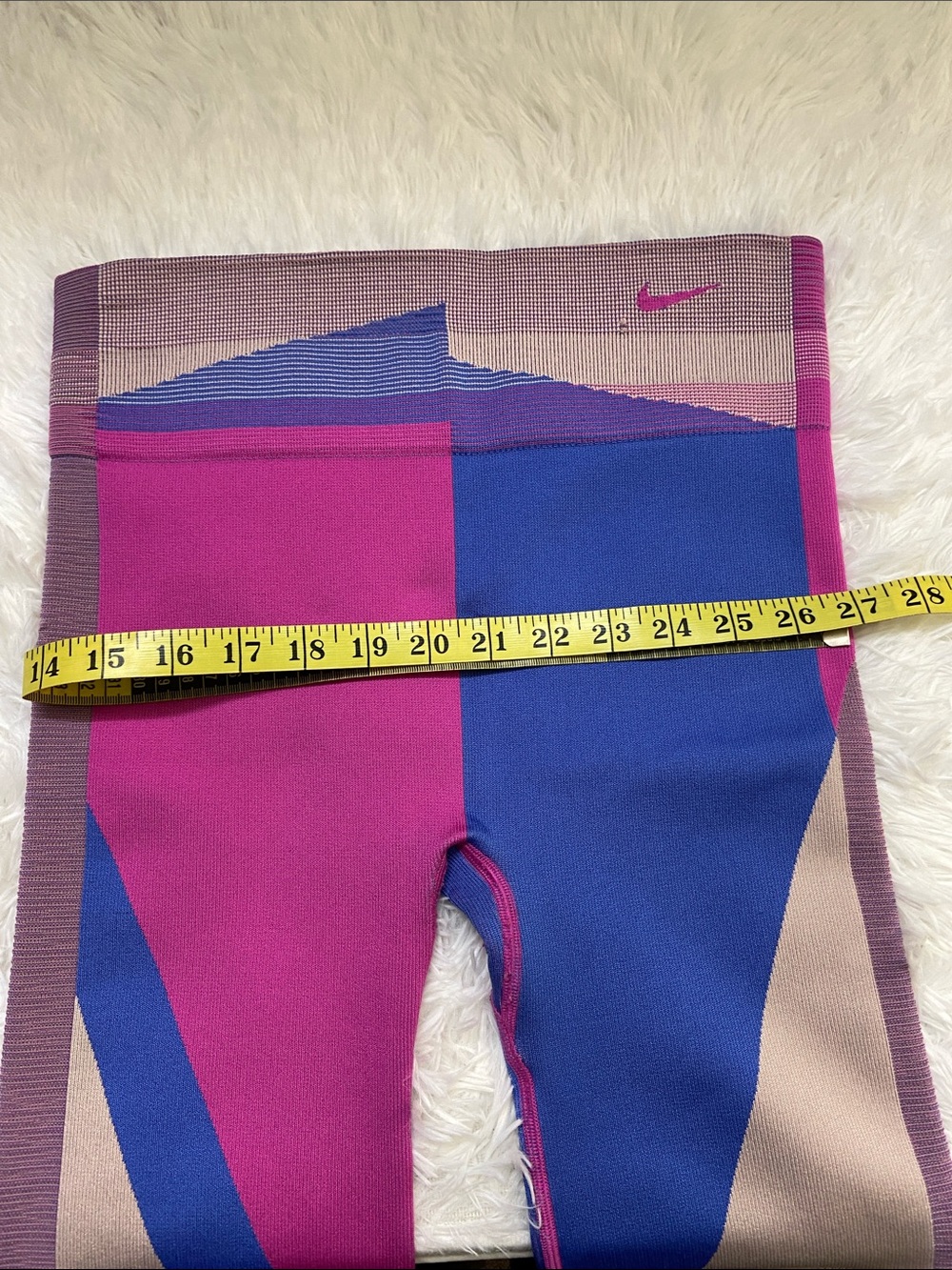 Nike Dri-Fit Women’s Colorblock  Sports Shorts - Pink Purple Blue Tan. Size-XL - Picture 5 of 14